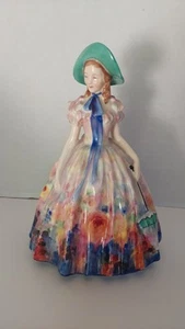 Royal Doulton Día de Pascua Figura Dama HN2039 1945 Marca Verde 7.5" Hueso China - Imagen 1 de 10