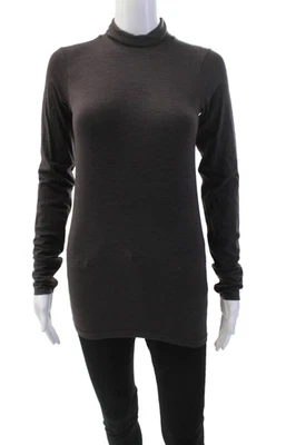 Athleta Womens Turtleneck Long Sleeve Pullover Knit Top Brown Size Small - Image 1 of 4