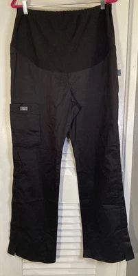 Calça esfoliante feminina Cherokee NOVA Workwear Professionals preta maternidade PEQUENA 4208 - Imagem 1 de 2