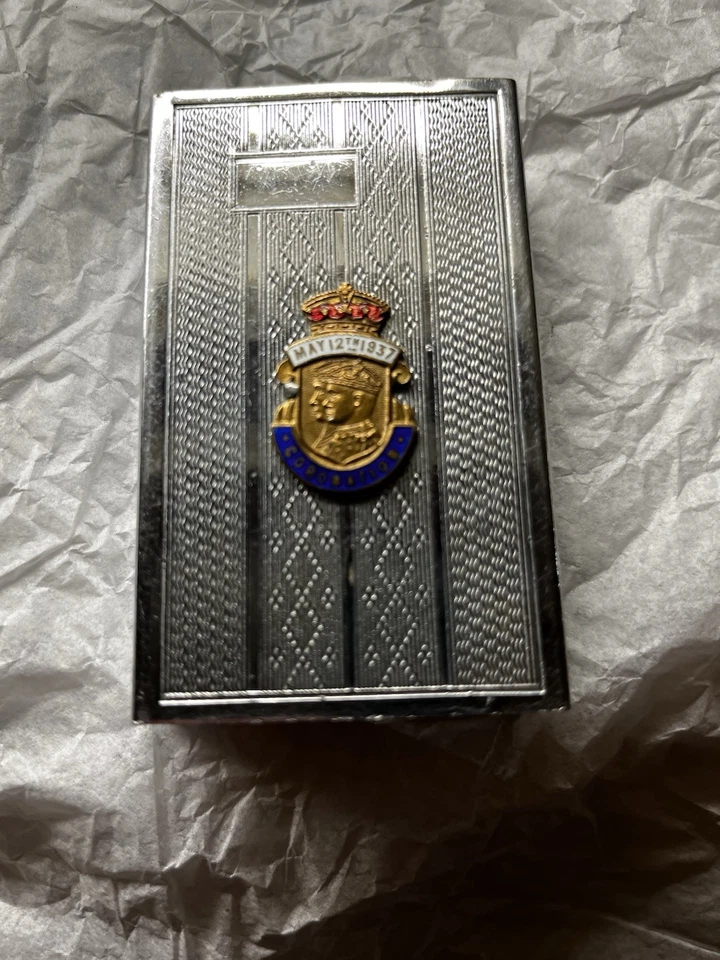 1937 Coronation matchbox case, Coronation of King George VI And Queen Elizabeth - Image 1 of 4