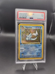 Vaporeon 12/64 Jungle Holo 1st Edition Psa 7 - Picture 1 of 5