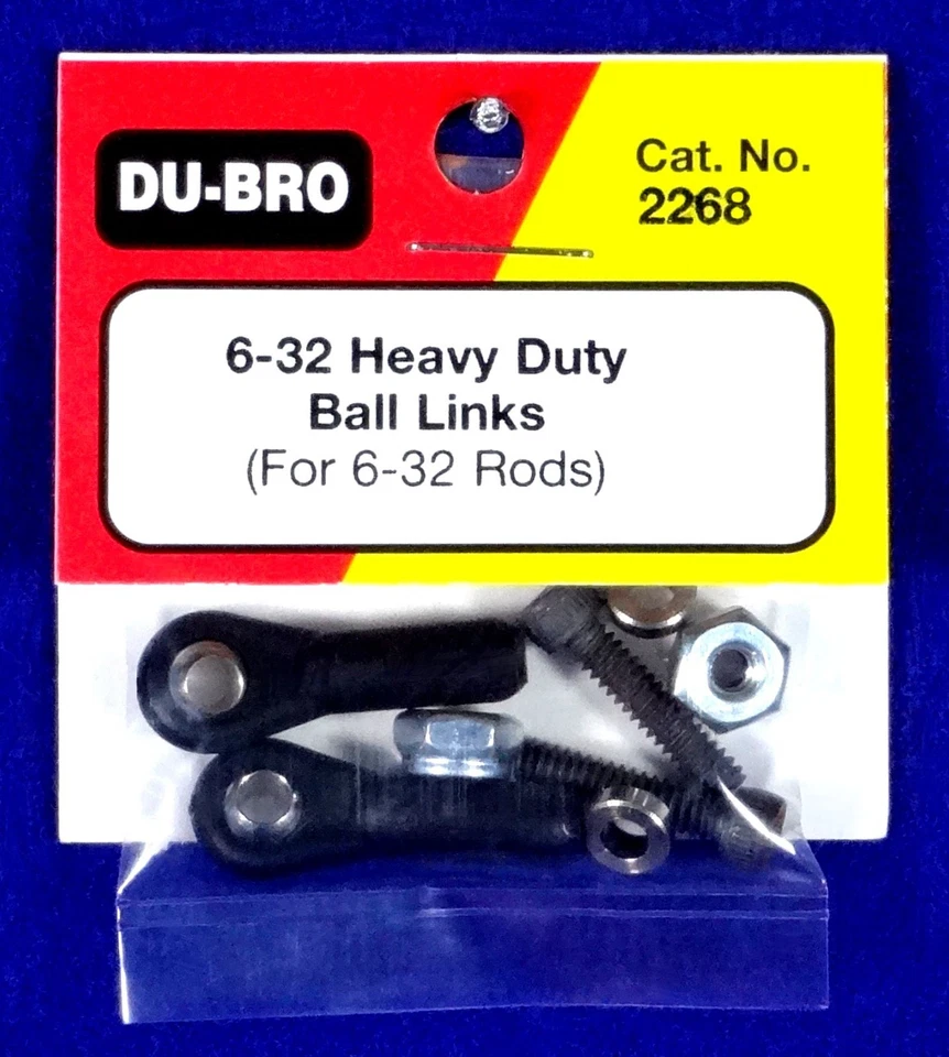 DU-BRO 6-32 СВЕРХПРОЧНЫЕ ШАРОВЫЕ ЗВЕНЬЯ ДЛЯ 6-32 СТЕРЖНЕЙ (УПАКОВКА ИЗ 2) (CAT. # 2268 ) - Изображение 1 из 1