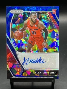2021 Prizm Draft Picks Jalen Crutcher #DP-JCR Auto Blue Ice /75 RC - Bild 1 von 2