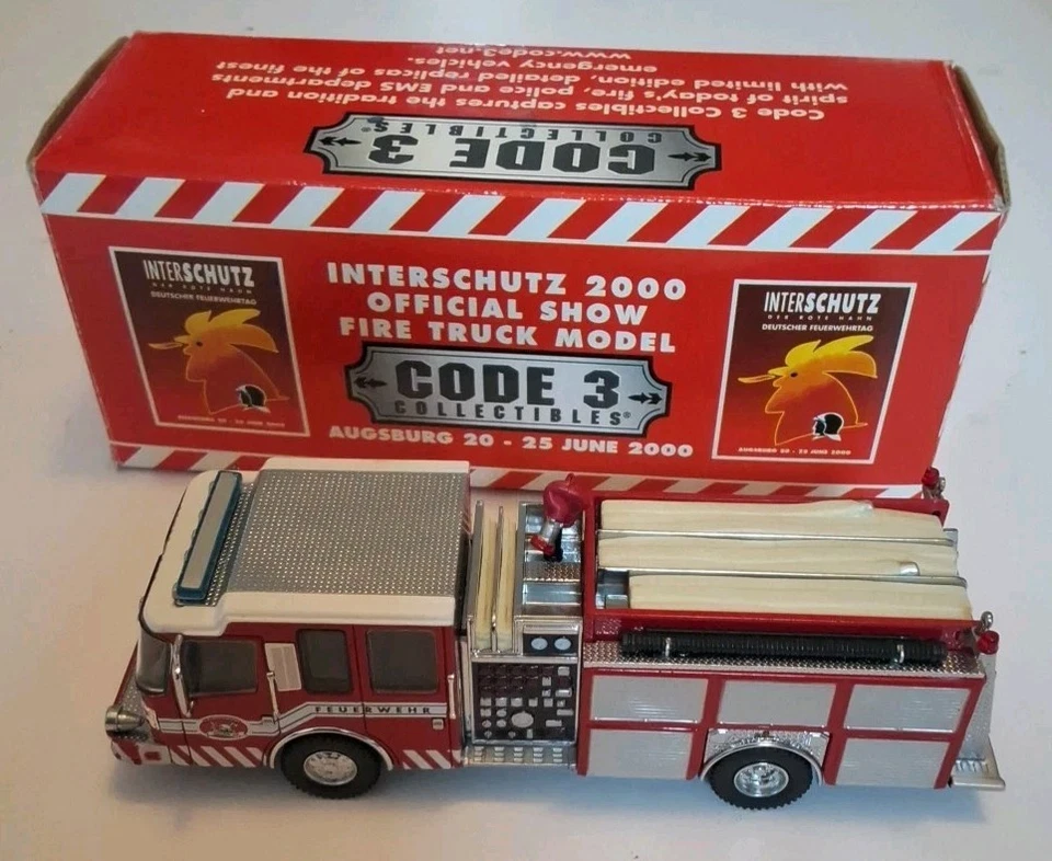Code 3 12226 Interschutz 2000 Official Show Fire Truck Model 1/64 Mint Boxed (10 - Image 1 of 4