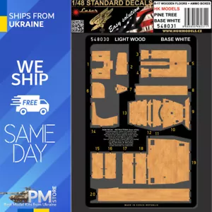 HGW 548031 1/48 B-17 PISOS DE MADERA y MUNICIONES CAJAS PINO para MODELOS HK - Imagen 1 de 3