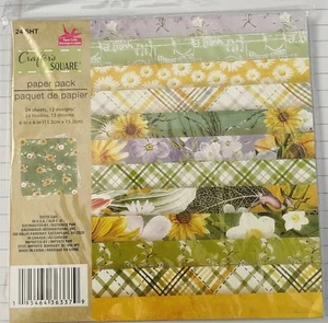 Crafter's Square 6"x 6" paper pack~24 sheets FLORAL paper~Nice! Quick Ship! - Picture 1 of 1