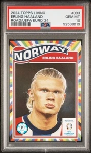 ERLING HAALAND * PSA 10 *POP 2* 2024 TOPPS LIVING RD to UEFA EURO NORWAY CARD #3 - Picture 1 of 3