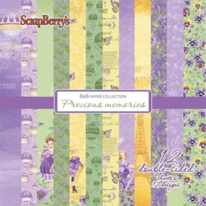 Scrapbooking Papierset Precious Memories, 12 Stück doppelseitig 12 Designs 190g, - Bild 1 von 2