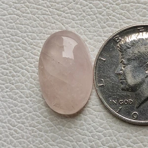 Oval shape 25ct Natural pink rose quartz cabochon rose quartz loose stone R11725 - Picture 1 of 5