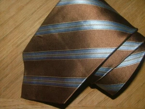 CORBATA PARA HOMBRE ERMENEGILDO ZEGNA 100 % SEDA HECHA EN ITALIA ORO AZUL #0219 - Imagen 1 de 5