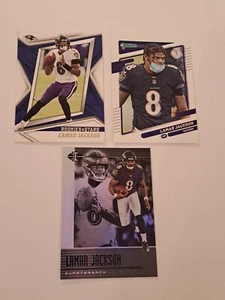 LAMAR JACKSON 3 Card Lot In Toploaders Baltimore Ravens - Picture 1 of 4
