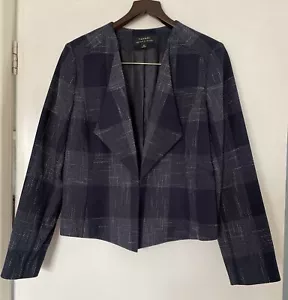 Tahari Arthur S. Levine Blazer Size 10 Blue Check Pattern - Picture 1 of 4