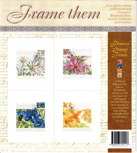 Singapore 2001 Set of 4 Flower stamp Prints that you can Frame First Day Cancel. - Picture 1 of 9