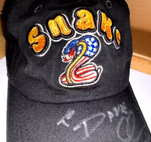PRE WORN AUTOGRAPHED DON "THE SNAKE" PRUDHOMME Caricature Snake Signed Hat Cap - Picture 1 of 6