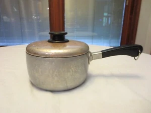Vintage Sears Trauzeugin Aluminium 1 Quart (QT) Soßenpfanne mit Deckel - Bild 1 von 9