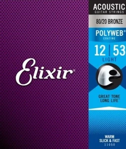 Elixir Acoustic Guitar Strings Polyweb 12-53 - Picture 1 of 1