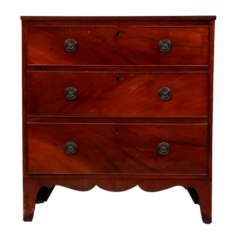Antique English Mahogany Chest of Drawers Cover