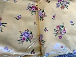 Vintage Liberty Curtain Fabric BLOOMFIELD 7 + METRES COTTON Yellow Floral Chintz - Picture 1 of 13