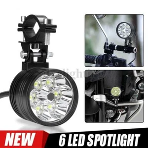 1X Motorcycle LED Headlight Spot Light White Driving Fog Lamp Hi-Lo Beam ATV UTV - Imagen 1 de 8