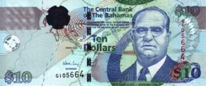 Bahamas Neu 10 Dollar Schein Pick 73A UNC Uncirculated - Bild 1 von 2
