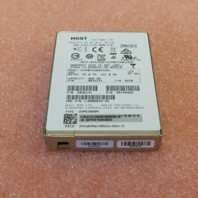 HGST 800GB SAS 2.5" 12G MLC Enterprise Solid State Drive SSD HUSMM1680ASS201 - Image 1 of 3