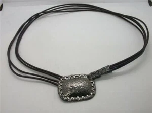 SILPADA Collana 4 fili Girasole Argento Sterling & Pelle Marrone N1715 - Foto 1 di 3