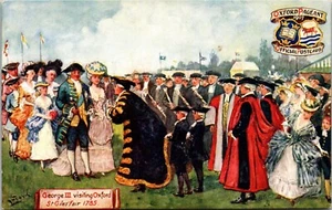 Raphael Tuck's Oxford Pageant George III Visiting Oxford Postcard - Picture 1 of 2