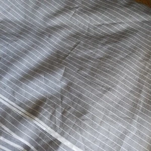 3 Yds --BLACK & WHITE MINI STRIPED FABRIC REMNANT (Acetate fabric pc.) New/other - Picture 1 of 4