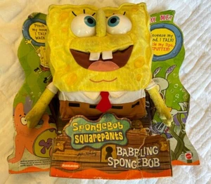 SpongeBob Schwammkopf Babbling Plüschtier 2000 Mattel Neu in Box ohne Sound - Bild 1 von 21