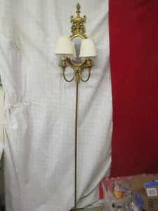 Vintage Wall Mount Brass & Mirror Light Fixture double light with Prisms - Picture 1 of 6