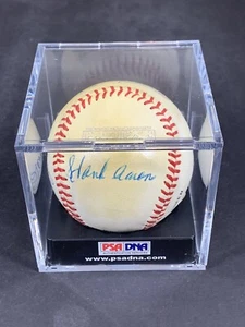 Hank Aaron, Willie Mays, Stan Musial, Eddie Mathews, HOF 4 Sigs. PSA Grade 9 - Picture 1 of 6
