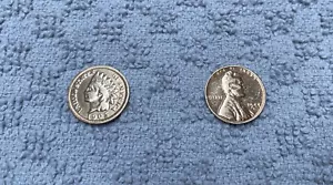~Gold Plated~ 1905 Indian Head Cent and a 1944S Lincoln Wheat Penny!!! - Picture 1 of 10