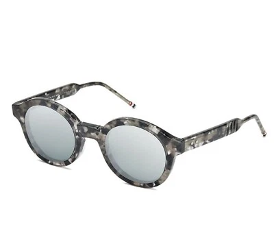 Nuevo THOM BROWNE TBS411-47-03 GRT 47mm Gris Habana Espejo Redondo Gafas de Sol Japón Foto 1 de 2