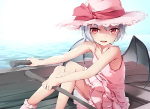 Anime girls touhou remilia scarlet white hair hat wings CCG Gaming Mat Desk - Picture 1 of 1