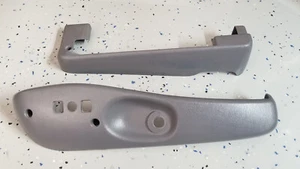 1998 Dodge Dakota power seat trim track cover pair Right Left C3 Mist Gray - Picture 1 of 8