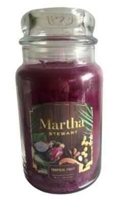 Martha Stewart Tropical Fruit Large Glass Jar Candle 26 Oz Purple - Image 1 of 4