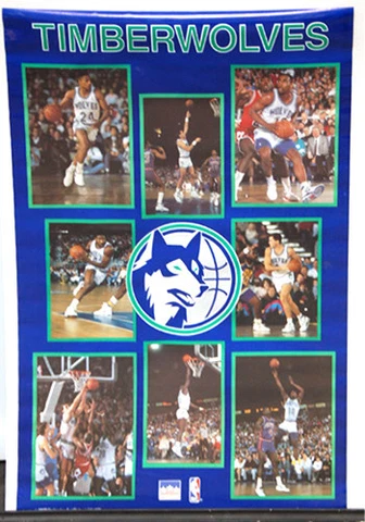 MINNESOTA TIMBERWOLVES Historic First Year 1989-90 Vintage Original 22x34 POSTER Cover