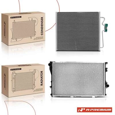 Kit de refrigeración de radiador y condensador de CA para BMW 740i 1995 1997 750iL 740iL 1995-1997 Foto 1 de 4