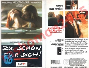 VHS ZU SCHÖN FÜR DICH 1989 Carole Bouquet Gerard Depardieu Rarität NUR AUF VIDEO - Foto 1 di 8