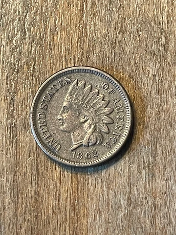 1862 Indian Cent XF Cover