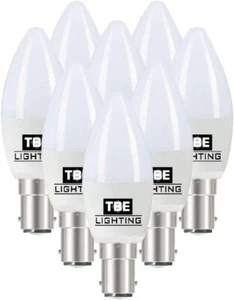 TBE Lighting Dimmable LED Candle Bulbs,5w,Warm White 2700K,450 Lumens, Pack of 8 - Picture 1 of 6