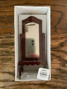 VINTAGE BOMBAY MINIATURA CASA DELLE BAMBOLE IN LEGNO SPECCHIO CON SUPPORTO - NUOVO CON SCATOLA 2218191 - Foto 1 di 1