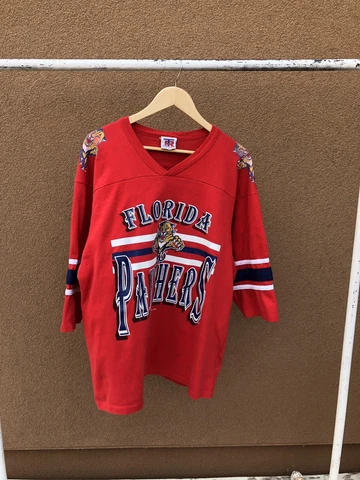 Men’s Retro Vintage 1993 Florida Panthers Red Sweatshirt Large 🔥🐆 Cover