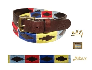 Polo Gürtel Handstickerei in Leder, beste Handwerksqualität, BP0015 für Damen - Bild 1 von 5