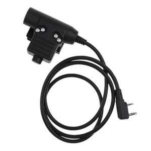 2-Pin  U94 Headset Cable Adapter And PTT For  Radios - Zdjęcie 1 z 6