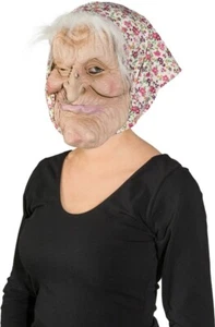 Putzfrau Hexenmaske Alte Frau Oma Hexe mit Haar 40601.01 - Bild 1 von 1