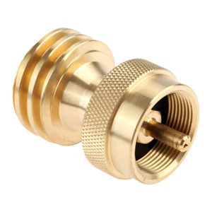 Steak Saver Brass Adapter 1 lb to 20 lb Propane Gas Tank Grill Bottle Converter - Picture 1 of 9