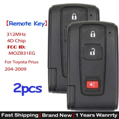 2x Para 2004 2005 2006 2007 2008 2009 Toyota Prius Smart Prox Mando a Distancia Coche Llavero Foto 1 de 4