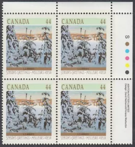 Canada - #1257 Christmas - Winter Landscapes Plate Block - MNH - Picture 1 of 1