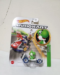 Hot Wheels Mario Kart Green Yoshi B-Dasher White With EGG Decal Vehicle Die-cast - Picture 1 of 5
